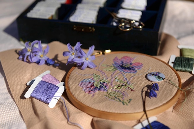 vybraná súprava pre vyšívanie